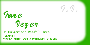 imre vezer business card